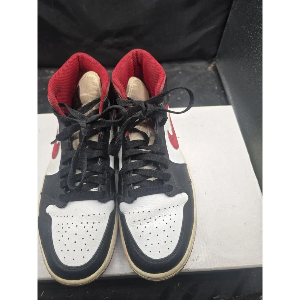 Size 7 -‎ Air Jordan 1 Mid Black Gym Red